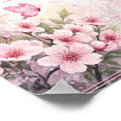 Poster Cerisier en Fleur : La Beauté Refleurit (Coin)