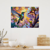 Poster Cerisier Imaginaire Sunrise Hummingbird (Cuisine)