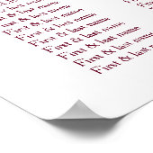 Poster Cerisier Mariage blanc rose Fleur Carte de siège (Coin)