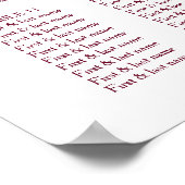 Poster Cerisier Mariage blanc rose Fleur Carte de siège (Coin)