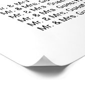 Poster Cerisier Mariage rose Fleur Carte de siège (Coin)