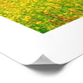 Poster Cerisier Violet Sur Fleur Jaune (Coin)