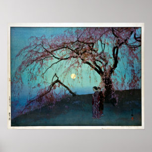 Poster Cerisiers de Hiroshi Yoshida Kumoi