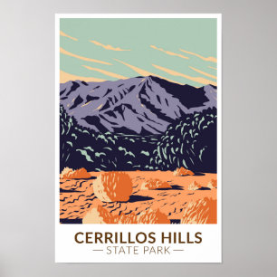Poster Cerrillos Hills State Park Nouveau-Mexique Vintage