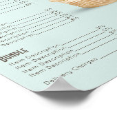 Poster Cerry Cupcake Mint Green Menu Bakou Tarifs (Coin)