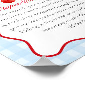 Poster Cerry Sweet Bleu Coquette Bow Pensées (Coin)