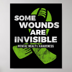 Poster Certaines blessures Invisible Santé mentale Sensib