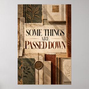 Poster Certaines Choses Sont Transmises Typographie de l'