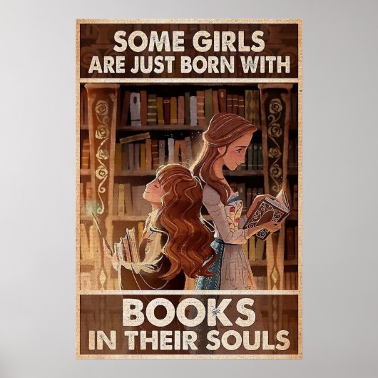 Poster Certaines filles sont juste nées avec des livres d (Devant)