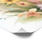 Poster Certains Bunny M'Aime Floral Oeufs De Pâques Panie (Coin)