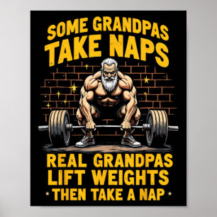Poster Certains Grandpas prennent des siestes de vrais Gr