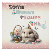 Poster Certains Lapins M'Aiment Pâques Tradition Oeufs Pa (Devant)