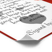 Poster Certificat Anniversaire d'Appréciation pour l'Amou (Coin)