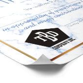 Poster Certificat anniversaire de l'employé du jalon marb (Coin)