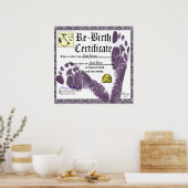 Poster Certificat cadeau d'anniversaire personnalisé pour (Cuisine)