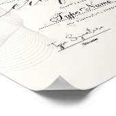 Poster Certificat d'achèvement, de réalisation, diplôme (Coin)