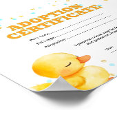 Poster Certificat d'adoption d'un animal de compagnie de (Coin)