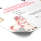 Poster Certificat d'adoption d'un animal de compagnie de (Coin)