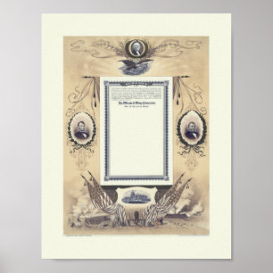 Poster Certificat d'ancienneté de guerre civile