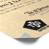 Poster Certificat d'anniversaire de l'employé de pierre â (Coin)