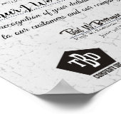 Poster Certificat d'anniversaire de l'employé de pierre â (Coin)