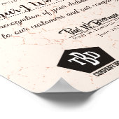 Poster Certificat d'anniversaire de l'employé en or de pi (Coin)