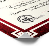 Poster Certificat d'appréciation du bénévole (Coin)