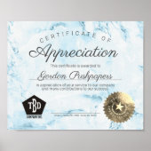Poster Certificat d'appréciation du bénévole (Devant)