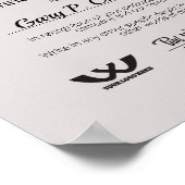 Poster Certificat d'appréciation employé bénévole (Coin)