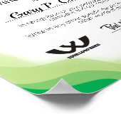 Poster Certificat d'appréciation personnel bénévole (Coin)