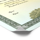 Poster Certificat d'attribution (Coin)