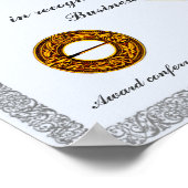 Poster Certificat d'attribution du programme d'études en  (Coin)