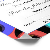 Poster Certificat d'attribution scolaire pour enfant (Coin)