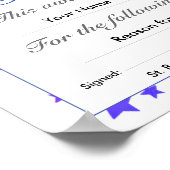 Poster Certificat d'attribution scolaire pour enfant (Coin)