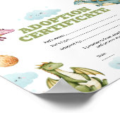 Poster Certificat de adoption d'animal de compagnie modif (Coin)