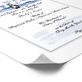 Poster Certificat de baptême de bébé - Garçon (Coin)