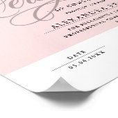 Poster Certificat de Beauté Professionnel Rose Blush Chic (Coin)