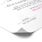 Poster Certificat de beauté simple rose blanc professionn (Coin)