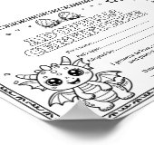 Poster Certificat de coloriage d'adoption d'animal de com (Coin)