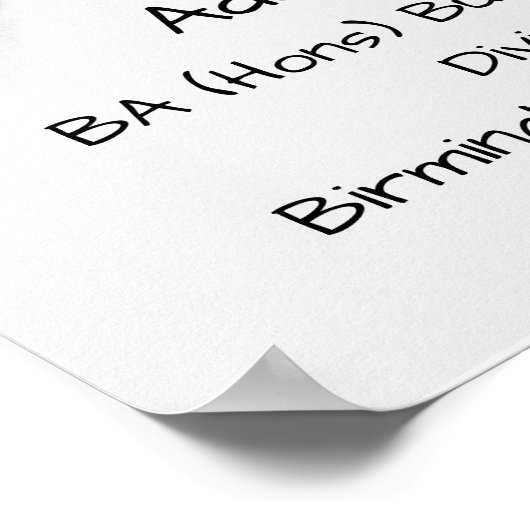 Poster Certificat de diplôme (Coin)