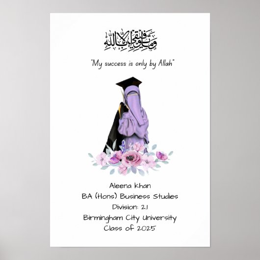 Poster Certificat de diplôme (Devant)