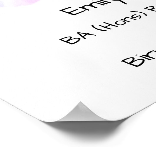 Poster Certificat de diplôme coloré (Coin)