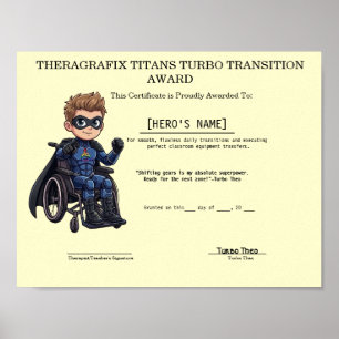 Poster Certificat de franchissement d'une étape important