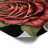 POSTER CERTIFICAT DE GESTION TARTAN ROSES ROUGE VERT (Coin)