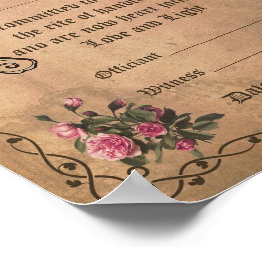 Poster CERTIFICAT DE GESTION WICCA - Parchemin (Coin)