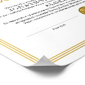 Poster Certificat de maîtrise (Coin)