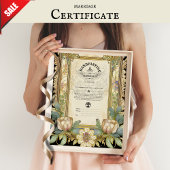 POSTER CERTIFICAT DE MANIPULATION FLORALE CELTIQUE WICCA