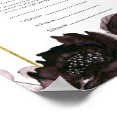 Poster Certificat de manutention du saumon boho floral en (Coin)