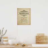 Poster Certificat de Mariage antique "Saint Mariage" (Cuisine)