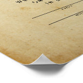 Poster Certificat de Mariage antique "Saint Mariage" (Coin)